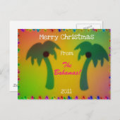 バハマからのメリークリスマス! シーズンポストカード (正面/裏面)