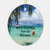 バハマからのメリークリスマス セラミックオーナメント (左)