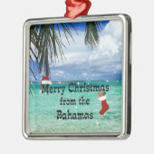 バハマからのメリークリスマス メタルオーナメント (左)