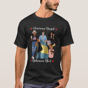 バハマで育った半分のバハマ生まれー Tシャツ