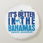バハマのお土産ギフト：アバコバハマより良い ラウンドクッション (裏面)