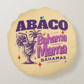 バハマのお土産ギフト：アバコバハマママ ラウンドクッション (裏面)