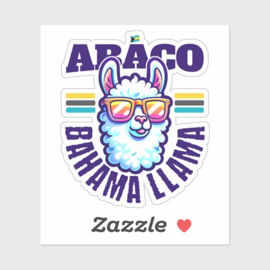バハマのお土産ギフト：アバコバハマBahama Llama シール (シート)