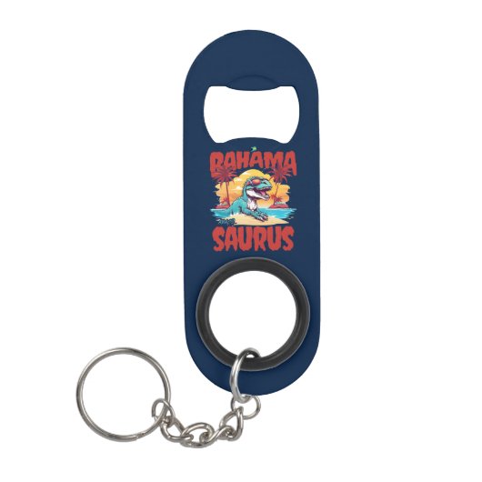 バハマのお土産ギフト：アバコバハマBahama Saurus キーホルダー栓抜き (正面)