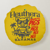 バハマのお土産ギフト：エルーテラバハマ ラウンドクッション (裏面)