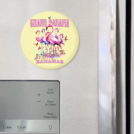 バハマのお土産ギフト：グランドバハマフラミンゴバード マグネット