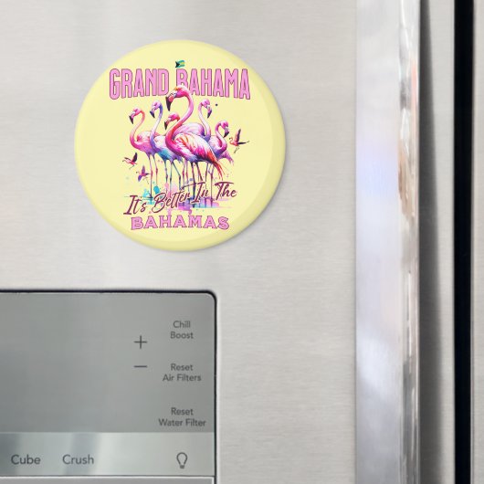 バハマのお土産ギフト：グランドバハマフラミンゴバード マグネット (インサイチュ (冷蔵庫))