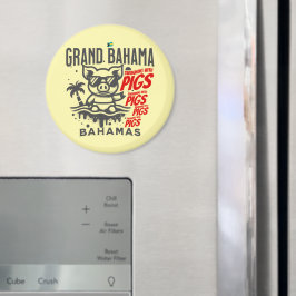 バハマのお土産ギフト：グランドバハマ海水浴ピッグ マグネット