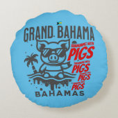 バハマのお土産ギフト：グランドバハマ海水浴ピッグ ラウンドクッション (裏面)