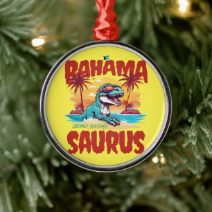 バハマのお土産ギフト：グランドバハマSaurus Tレックス メタルオーナメント