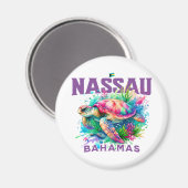 バハマのお土産ギフト:ナッサバハマウミガメ マグネット (正面/裏面)