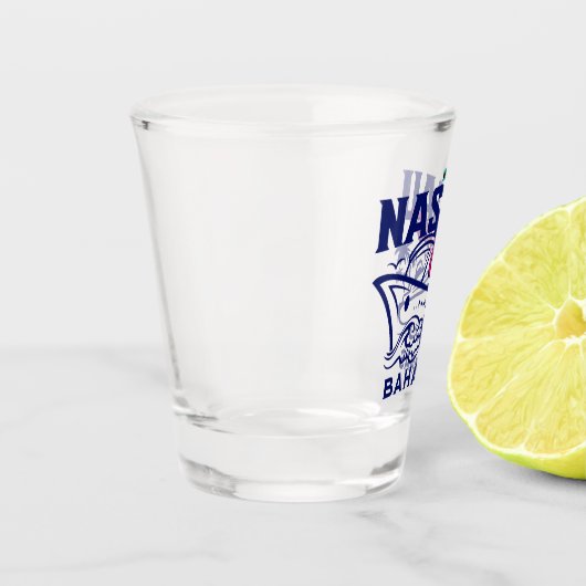 バハマのお土産ギフト：ナッサバハマクルーズ ショットグラス (左)