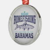 バハマのお土産ギフト：ナッサバハマBonefishing メタルオーナメント (左)