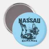 バハマのお土産ギフト:ナッソーバハマシュノーケリング マグネット (正面/裏面)