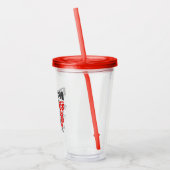 バハマのお土産ギフト：ビミニバハマ泳ぐ豚 アクリルタンブラー (左)