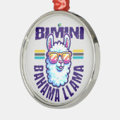 バハマのお土産ギフト：ビミニバハマBahama Llama メタルオーナメント (左)