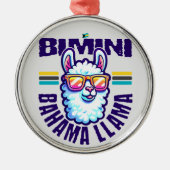 バハマのお土産ギフト：ビミニバハマBahama Llama メタルオーナメント (正面)