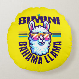 バハマのお土産ギフト：ビミニバハマBahama Llama ラウンドクッション