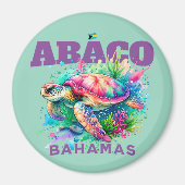 バハマのお土産ギフト： Abaco Bahama Sea Turtle マグネット (正面)