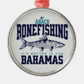 バハマのお土産ギフト： Abaco Bahamas Bonefishing メタルオーナメント (正面)