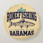 バハマのお土産ギフト: Abaco Bahamas Bonefishing ラウンドクッション (裏面)