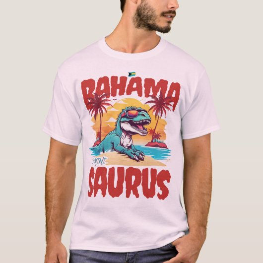 バハマのお土産ギフト: Bimini Bahama Saurus Tレックス Tシャツ (正面)
