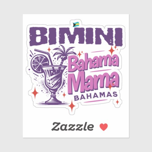 バハマのお土産ギフト： Bimini Bahamas Bahama Mama シール (シート)