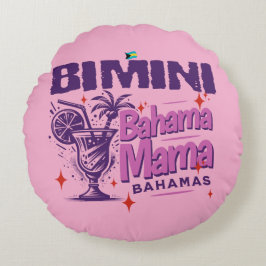 バハマのお土産ギフト： Bimini Bahamas Bahama Mama ラウンドクッション
