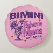 バハマのお土産ギフト： Bimini Bahamas Bahama Mama ラウンドクッション (裏面)