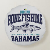 バハマのお土産ギフト： Bimini Bahamas Bonefishing ラウンドクッション (裏面)