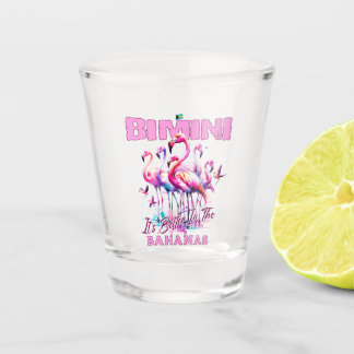 バハマのお土産ギフト： Bimini Bahamas Flamingo ショットグラス