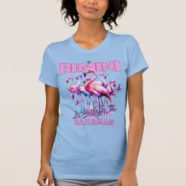 バハマのお土産ギフト： Bimini Bahamas Flamingo Tシャツ