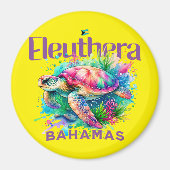 バハマのお土産ギフト： Eleutera Bahamas Turtle マグネット (正面)
