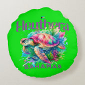 バハマのお土産ギフト: Eleutera Bahamas Turtle ラウンドクッション (裏面)
