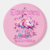 バハマのお土産ギフト： Eleuthera Bahamas Flamingo マグネット (正面)