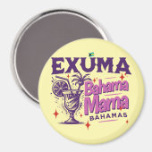 バハマのお土産ギフト： Exuma Bahamas Bahama Mama マグネット (正面/裏面)