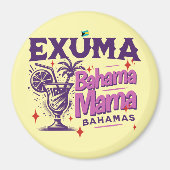 バハマのお土産ギフト： Exuma Bahamas Bahama Mama マグネット (正面)