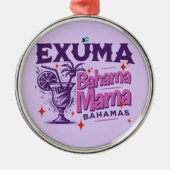 バハマのお土産ギフト: Exuma Bahamas Bahama Mama メタルオーナメント (正面)