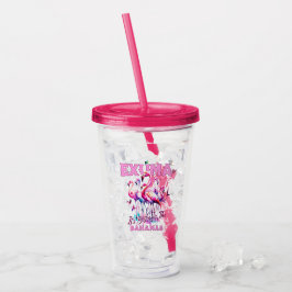 バハマのお土産ギフト: Exuma Bahamas Flamingo アクリルタンブラー