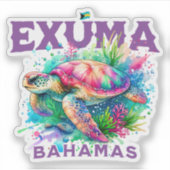 バハマのお土産ギフト： Exuma Bahamas Seattle シール (正面)