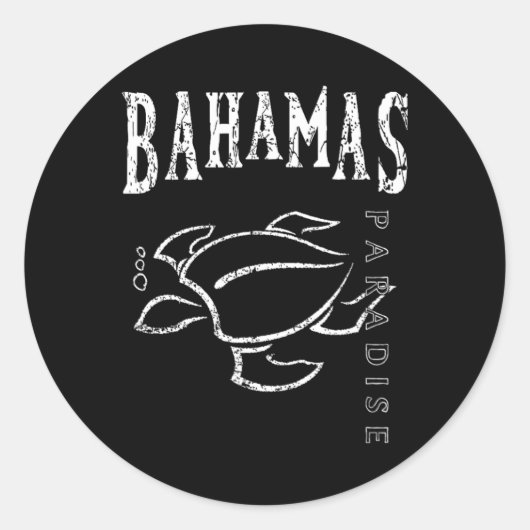 バハマのお土産 ラウンドシール (正面)