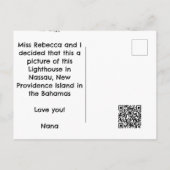 バハマのはがきに勝る ポストカード (裏面)