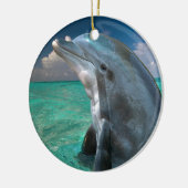 バハマのイルカ セラミックオーナメント (左)