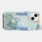 バハマのオウムの廃紙幣 iPhoneケース (裏面横)