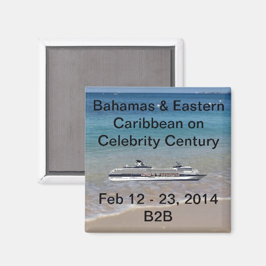 バハマのクルーズマグネット マグネット (正面/裏面)