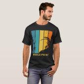 バハマのサーフィンビーチ ホエールポイント Tシャツ (正面フル)