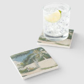 バハマのナッソーの庭カリブの園 ストーンコースター (横)