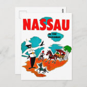 バハマのナッソー、ヴィンテージ旅行 ポストカード (正面/裏面)