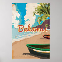 バハマのビンテージ旅行ポスター