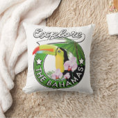 バハマのロゴを探る木箱の看板 クッション (ブランケット)